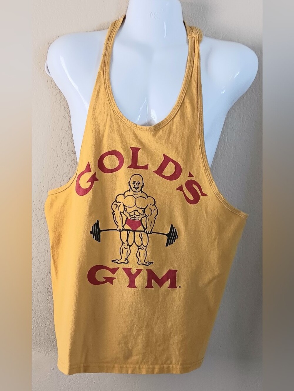 Vintage Authentic Golds Gym Tank Top California Body Builder Weight Lifter XL